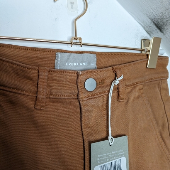 The High Rise Straight Leg Crop Light Brown NEW Size 00 Regular - Picture 5 of 8